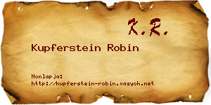 Kupferstein Robin névjegykártya